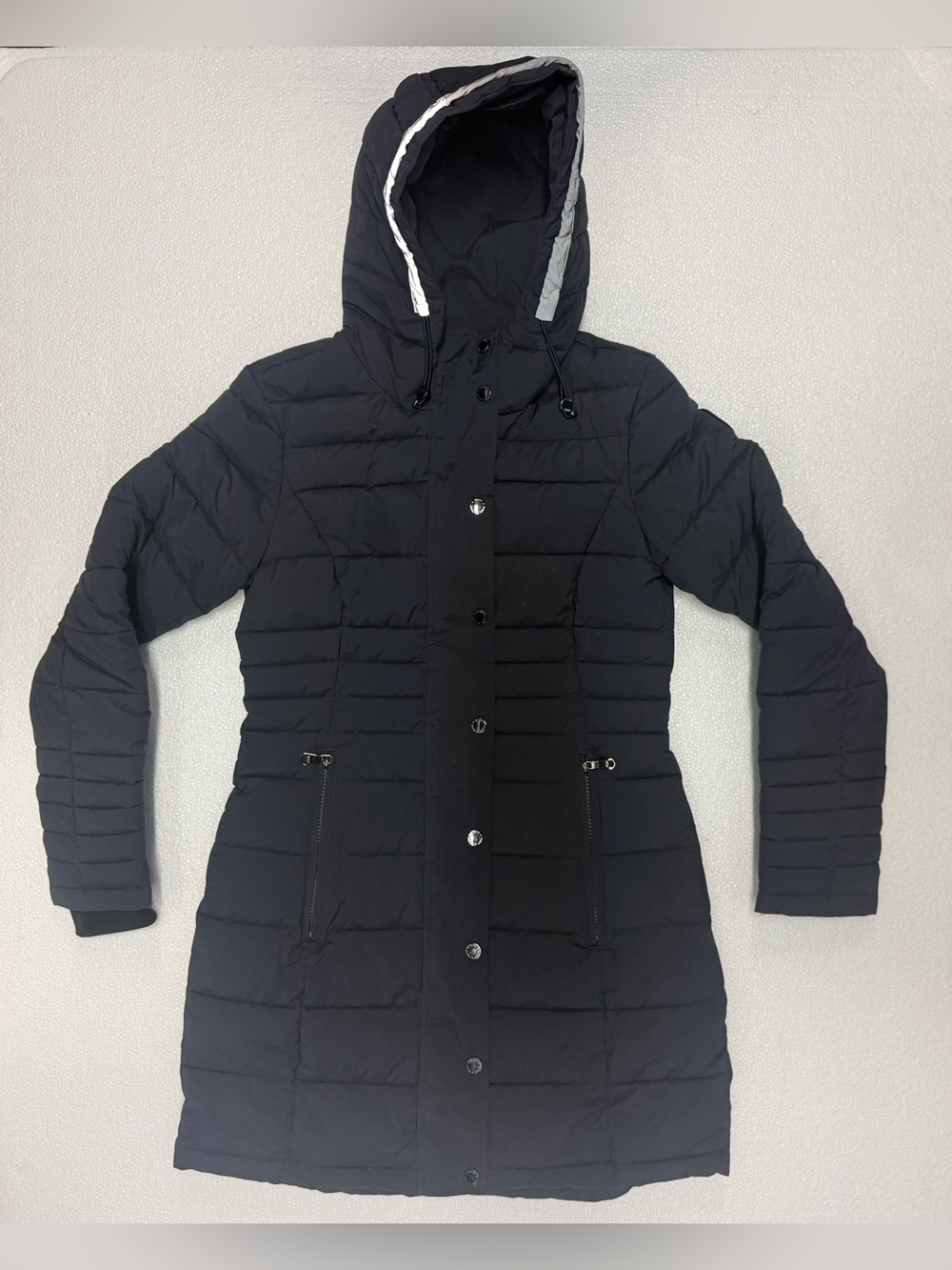 Pajar Canada Womens S Long Puffer Coat Navy 3M Thinsulate Featherless NWOT